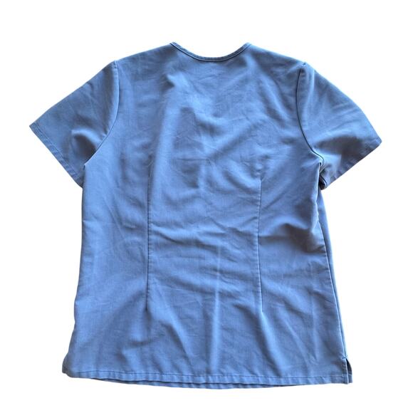 Set of Figs Womens Scrubs Pants & Gray SS Top straight leg Pockets Medium Blue - Picture 3 of 11